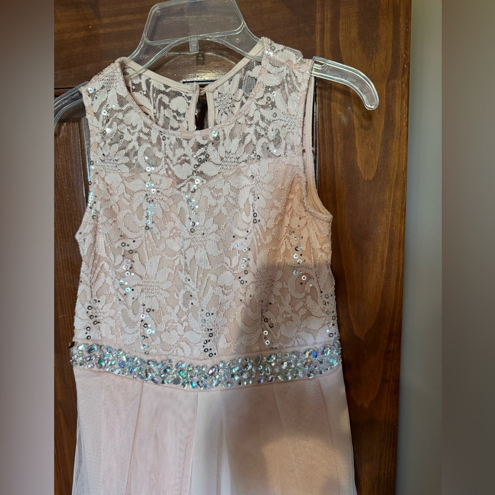 Speechless Pink Lace and Tulle Kids Dress - Picture 3 of 4